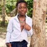 Parure enfant BELI couleur Onyx mat et turquoise