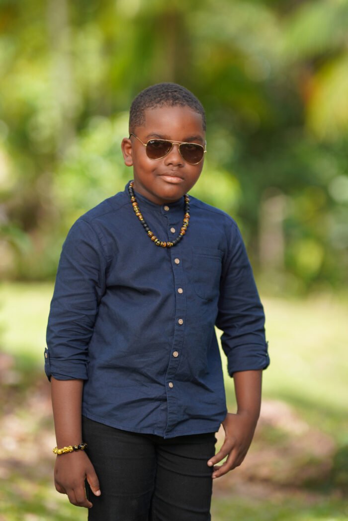 Parure enfant DEIDEI 45.90 oeil de tigre bleu et onyx mat