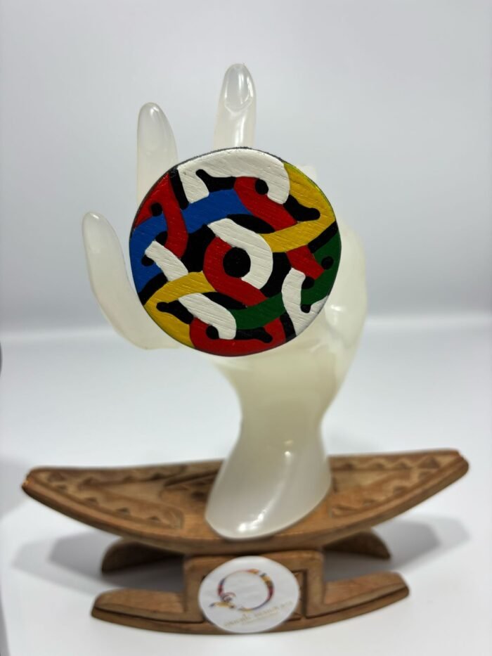 Bague tembé BRIBI 19.90 bleu, jaune , vert,rouge blanc et noir MOYEN format